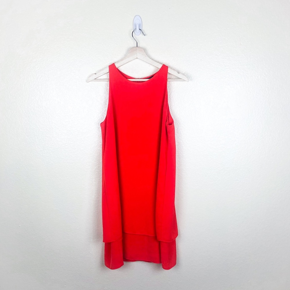 Mercer & Madison Red Layered Sleeveless Midi Dress
